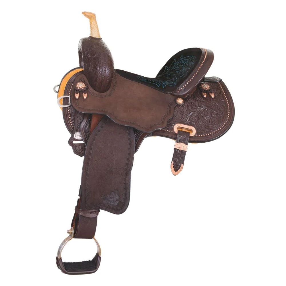 Circle Y Josey Ultimate Cash Series Hardseat Saddle, Chocolate- 15 In., Regular