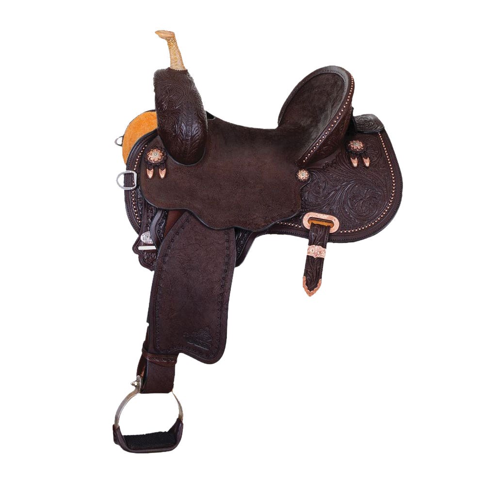 Circle Y Josey Ultimate Cash Series Hardseat Chocolate Saddle, 14 In., Regular