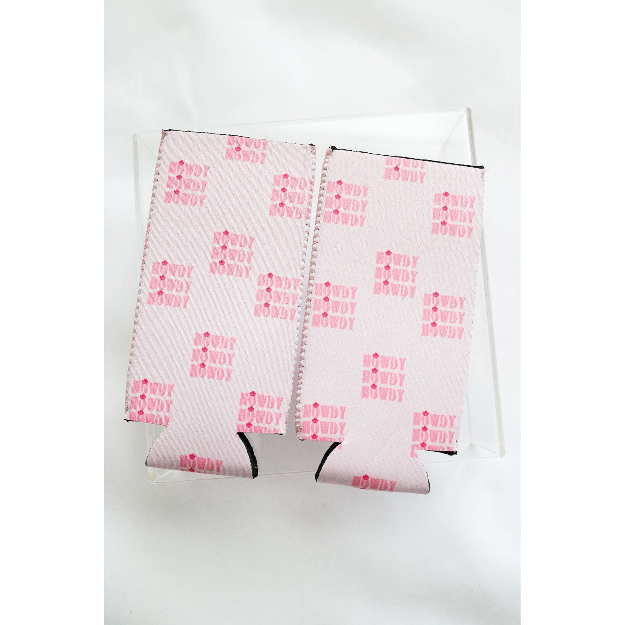 Front Porch Boutique Pink Howdy Tall Coozie