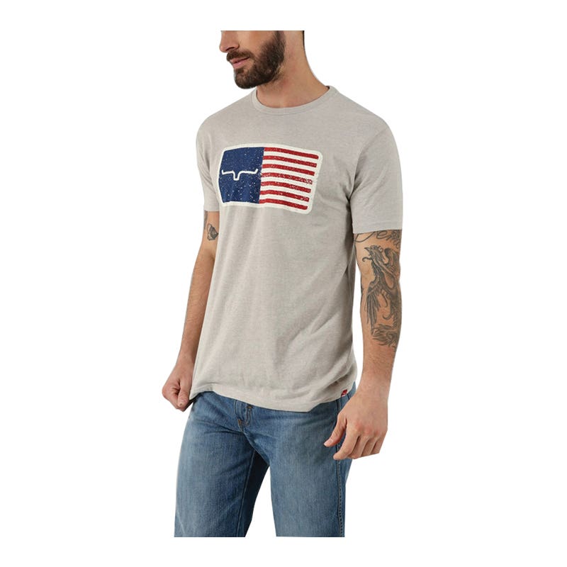 Kimes Ranch American Trucker Series T-Shirt, M, Cotton/Polyester, Charcoal Heather, Short Sleeve