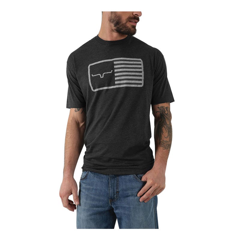 Kimes Ranch American Trucker Series T-Shirt, XL, Cotton/Polyester, Charcoal Heather, Short Sleeve