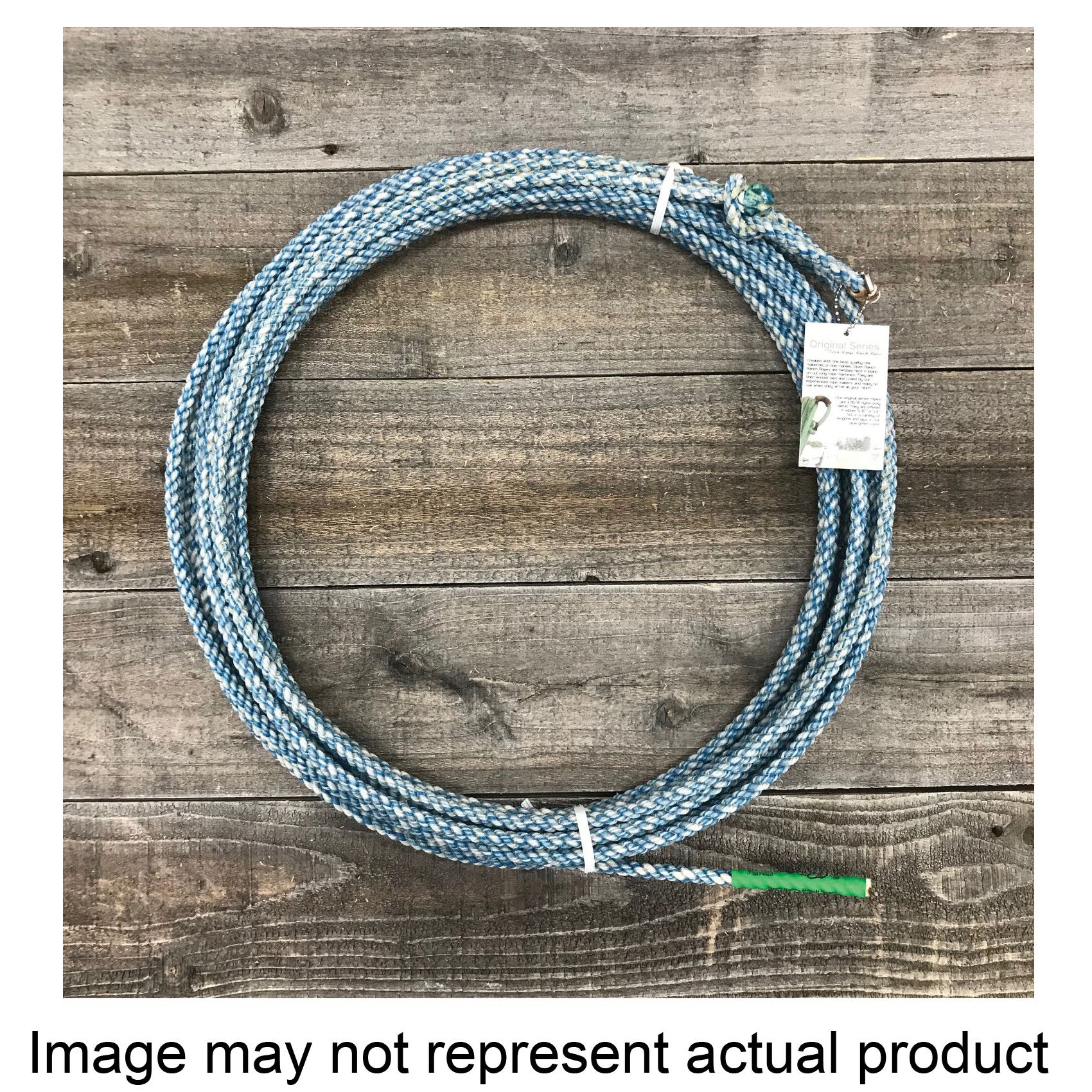 Cowboy Cordage Open Range Original Series Ranch Rope, 3/8 in, 60 ft L, Nylon/Polyester, Green - 97619
