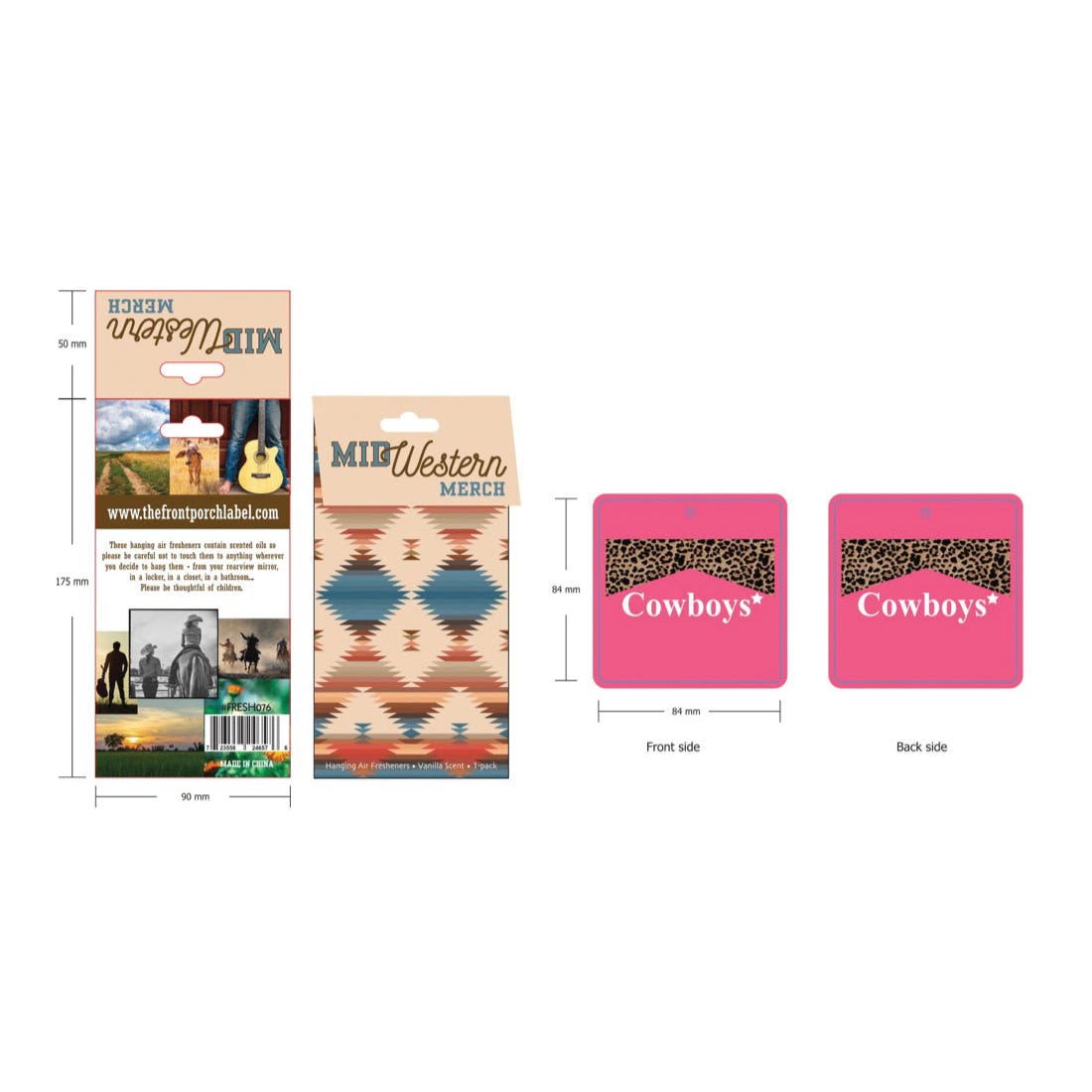 Front Porch Boutique Cowboys Air Freshener