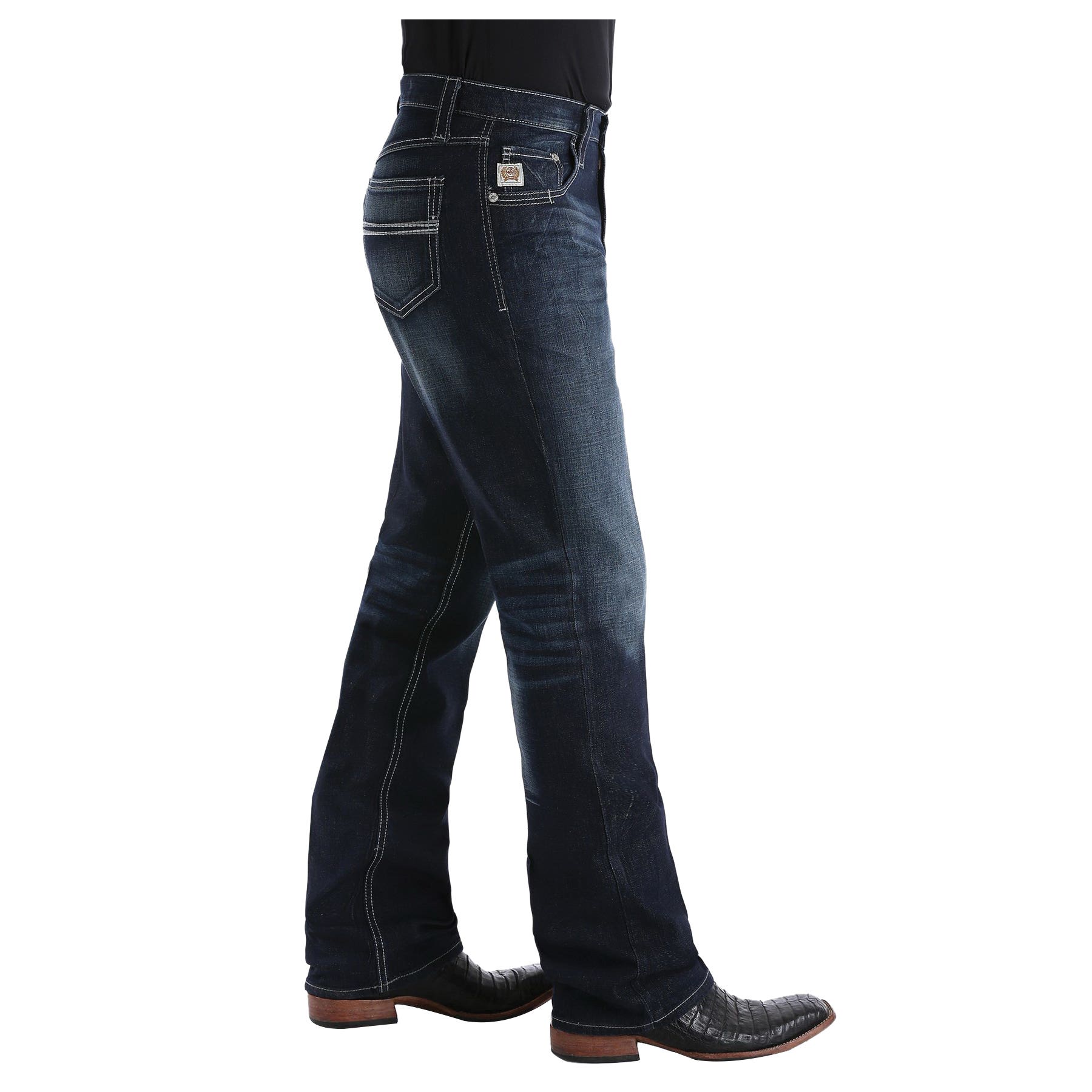 Cinch CARTER 2.4 Series Jeans, 35 in, 34 in L, Blue, Bootcut, Relaxed, Stretchable