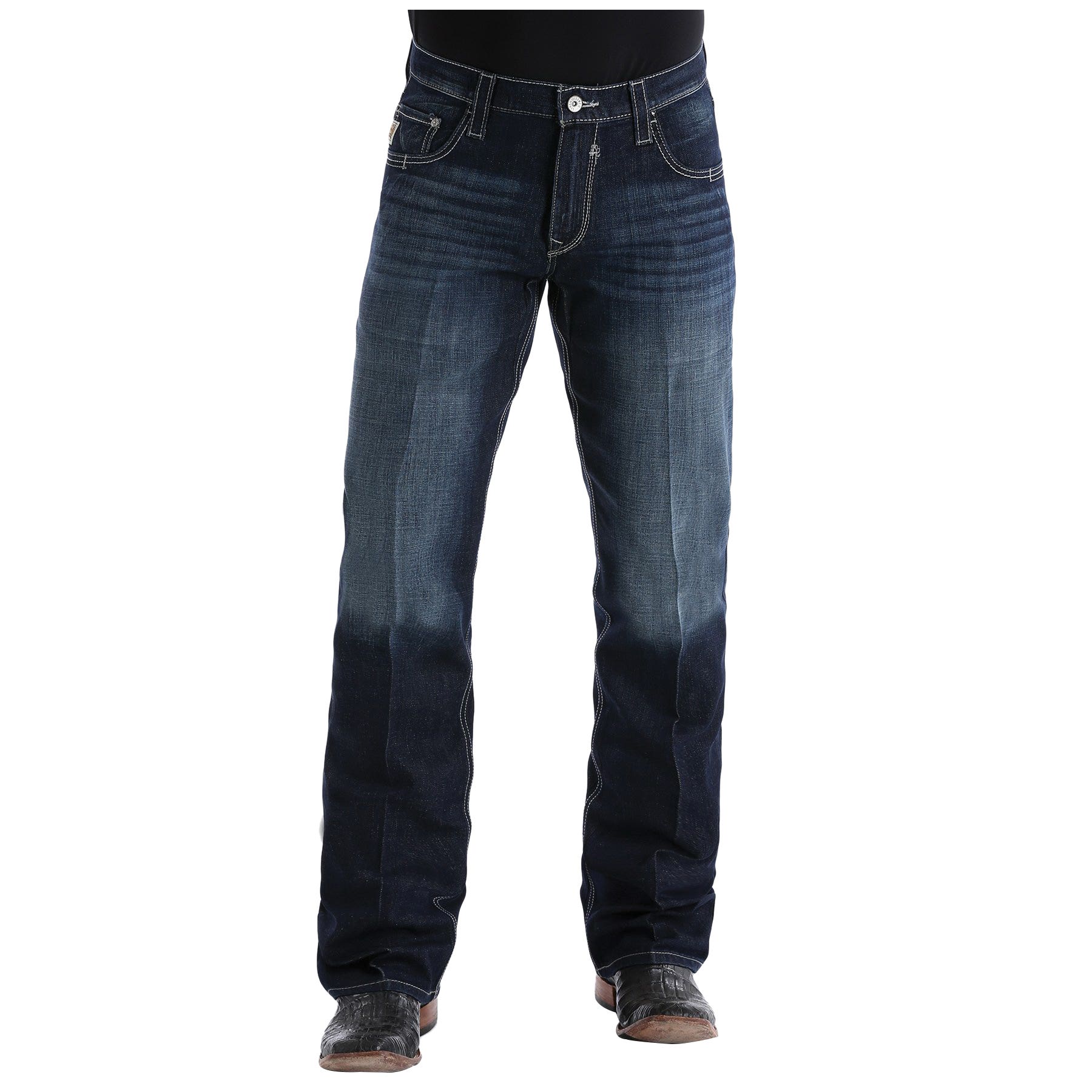Cinch CARTER 2.4 Series Jeans, 35 in, 34 in L, Blue, Bootcut, Relaxed, Stretchable