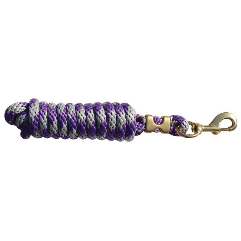 Professional's Choice Lead Rope, 10 ft L, Cotton/Polyester, Charcoal/Purple