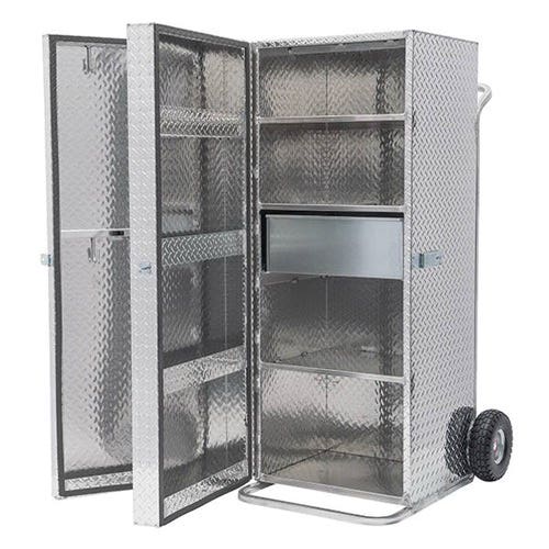 Weaver Livestock Two-Door Dolly Showbox, Aluminum, 24 in W, 60 in H, 26-1/2 in D