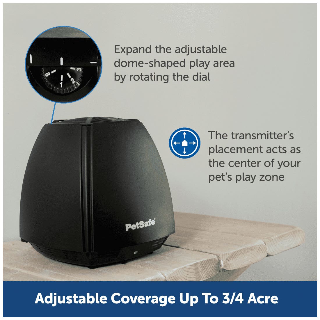 PetSafe Stay & Play Wireless Fence, Battery, 5 to 105 ft Control