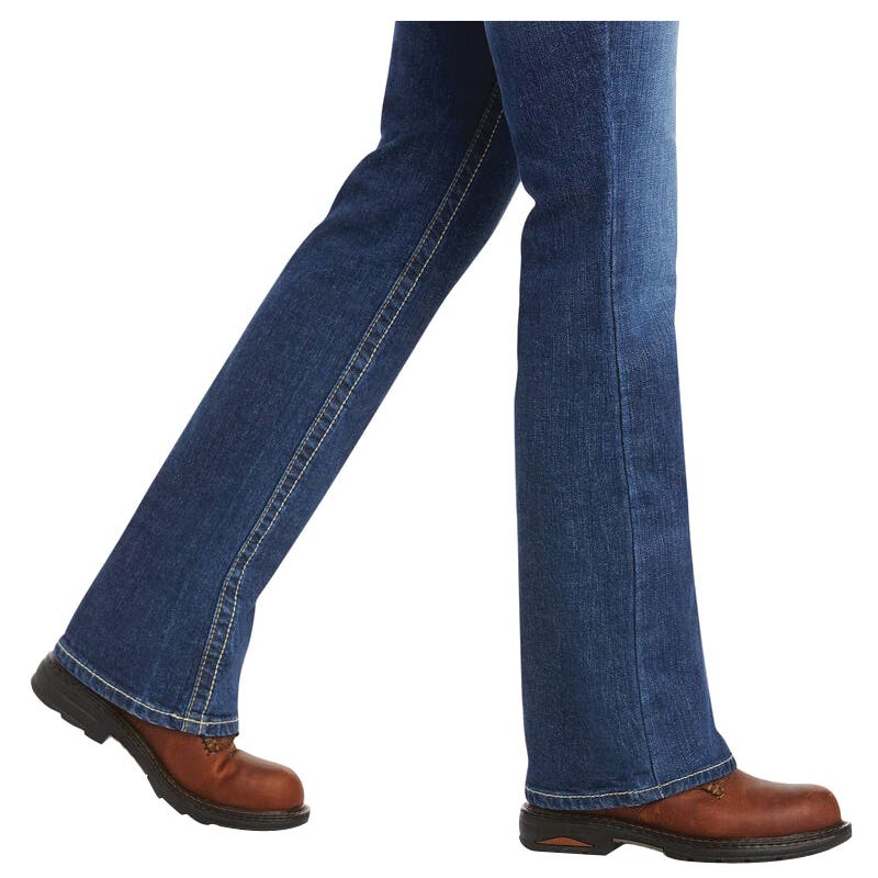 Ariat FR DuraStretch Basic Series Women's Jeans, 2XL, 20 in, 33 in L, Blue Quartz, Bootcut, Regular Length