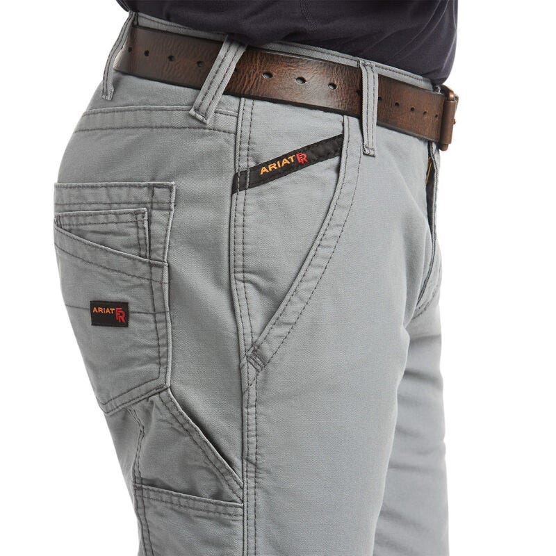 Ariat FR M4 Series Men's Pants, L, 36 in, 34 in L, Medium Gray, Bootcut, Relaxed