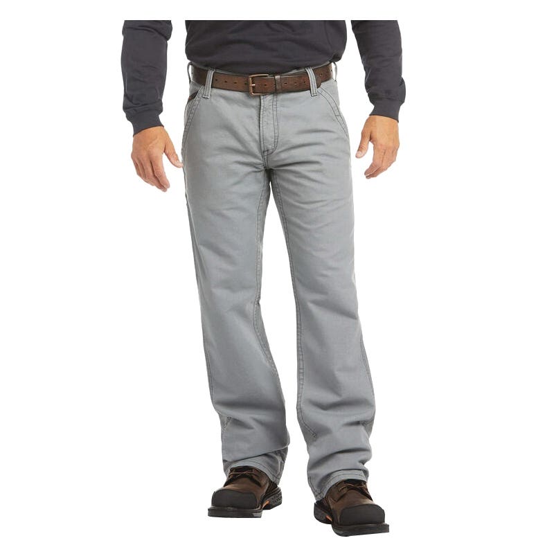 Ariat FR M4 Series Men's Pants, L, 36 in, 34 in L, Medium Gray, Bootcut, Relaxed