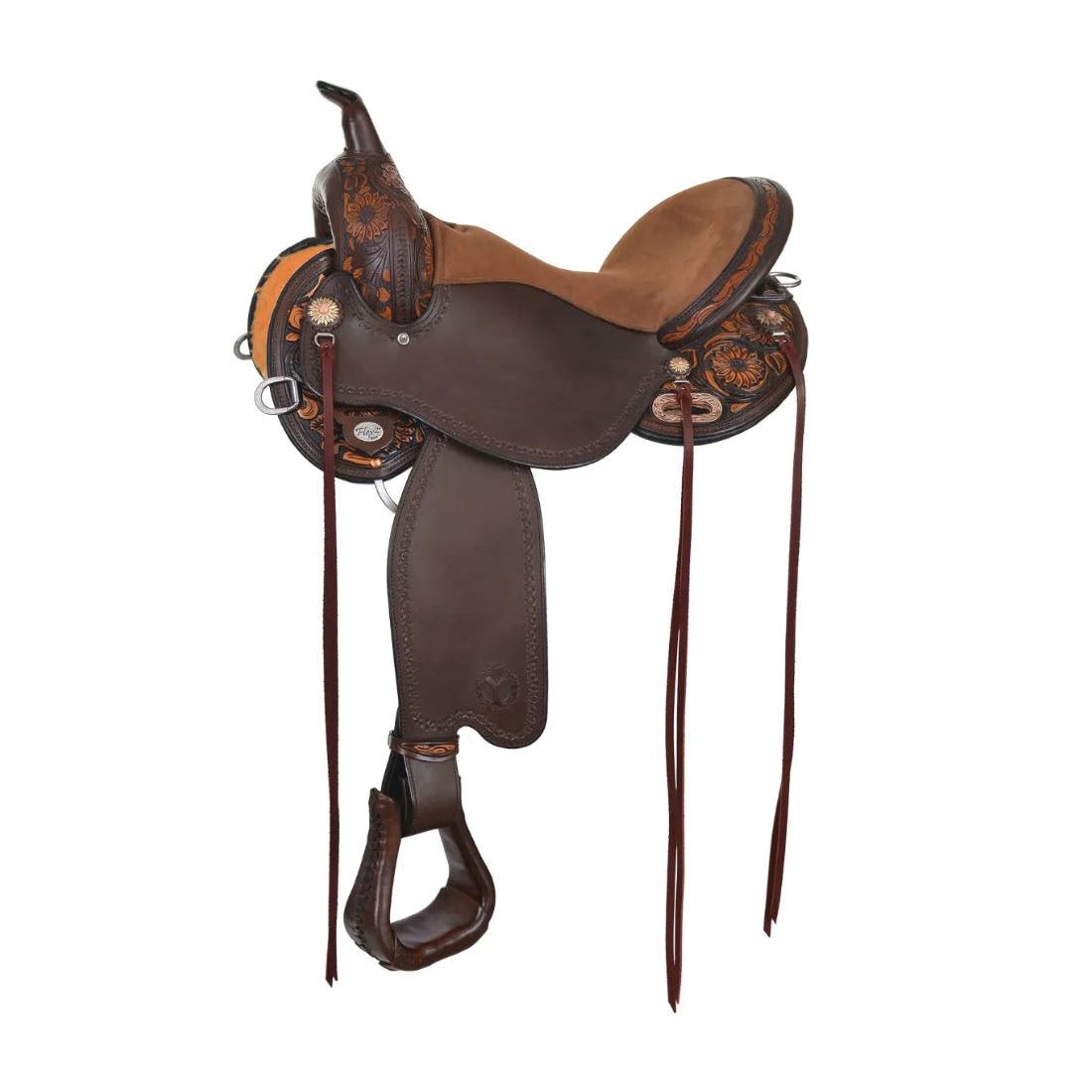 Circle Y Sunflower Flex2 Trail Series VIn.tage Leather Saddle, 16 In.