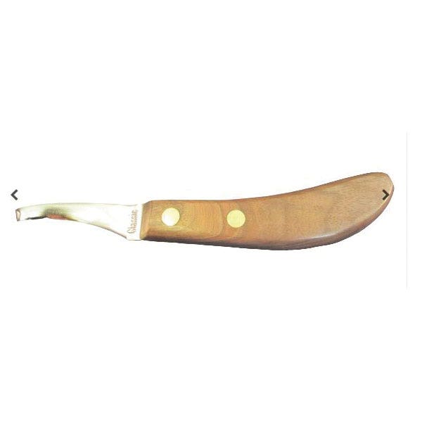 Anvil Brand 10-528 Series Hoof Knife, Right-Handed, Drop Point Blade, 2-1/2 in L Blade, Steel Blade, Wood Handle