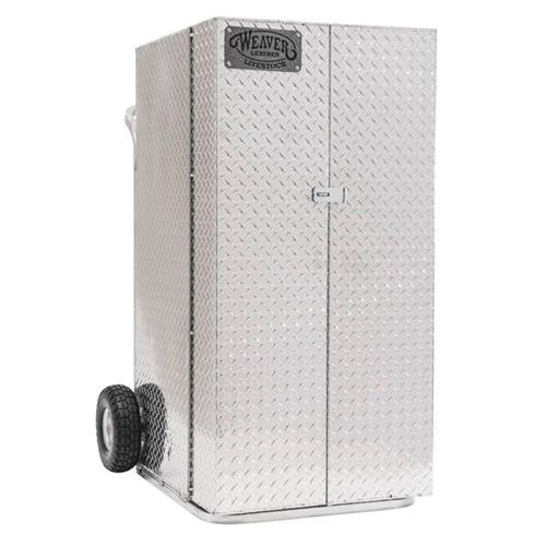 Weaver Livestock French Door Showbox, Aluminum, 24 in W, 60 in H, 27-1/2 in D