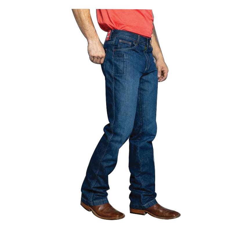 Kimes Ranch Jeans, 30 in, 36 in L, Blue, Bootcut, Relaxed