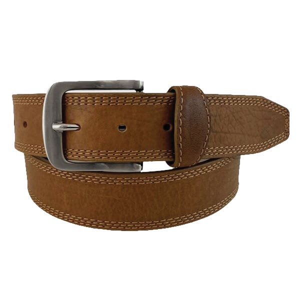 Danbury Belt, Men's, 40 in, Antique Nickel Buckle, Leather, Honey Bison, Buckle