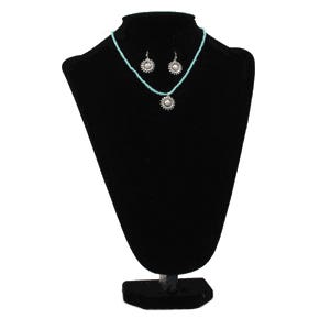 Blazin Roxx Women's Jewelry Set, Sunflower Pendant Turquoise Necklace