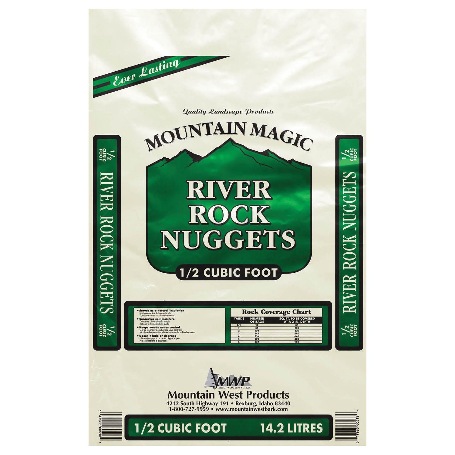 MWP Mountain Magic River Rock Nugget 0.5 Cu Ft