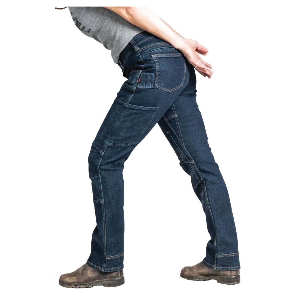 Dovetail Workwear Britt X Power Hemp Series Pants, 14 in, 32 to 36-1/2 in, 32 in L, Indigo, Straight