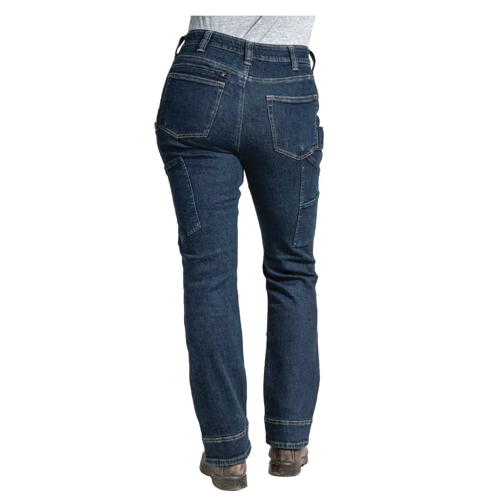 Dovetail Workwear Britt X Power Hemp Series Pants, 14 in, 32 to 36-1/2 in, 32 in L, Indigo, Straight