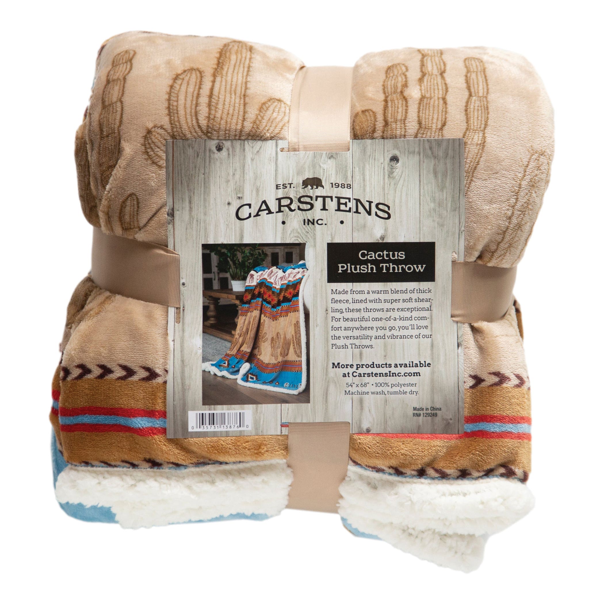 Carstens Cactus Plush Throw Blanket
