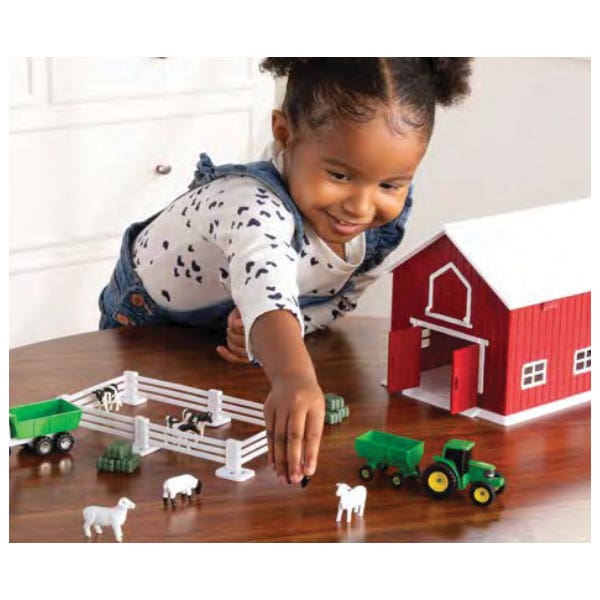 John Deere Toys 1:64 Red Barn Playset, 24-Piece