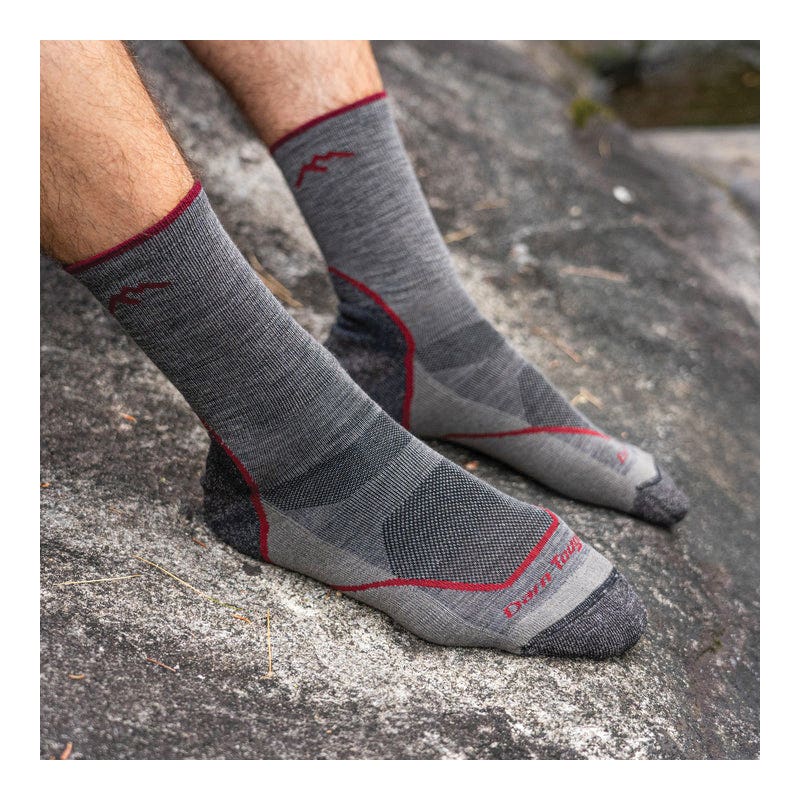 Darn Tough 1972-Taupe-Xl Light Hiker Micro Crew Lightweight Hiking Socks, Men's, XL, Lycra Spandex/Merino Wool/Nylon