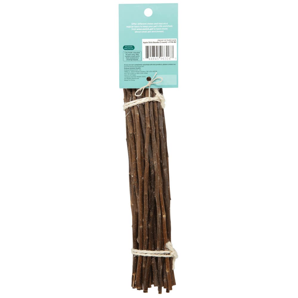Oxbow Enriched Life Apple Stick Bundle Treat, for Chinchillas, Gerbils and Hamsters, Guinea Pigs