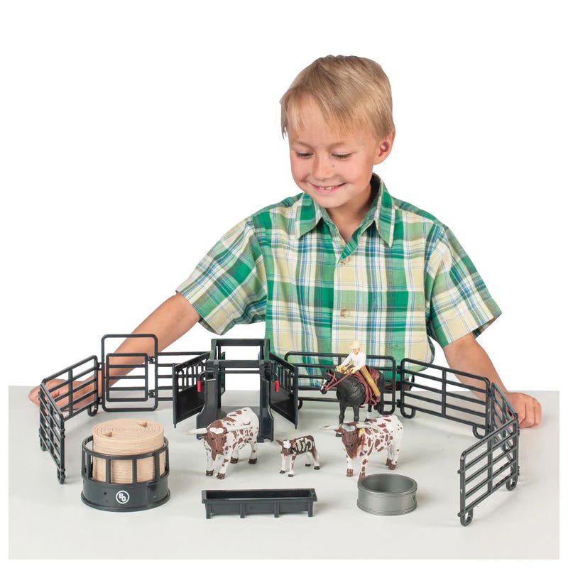 Big Country Toys Ranch Set, Hay Bale Design, Plastic, 16-Piece