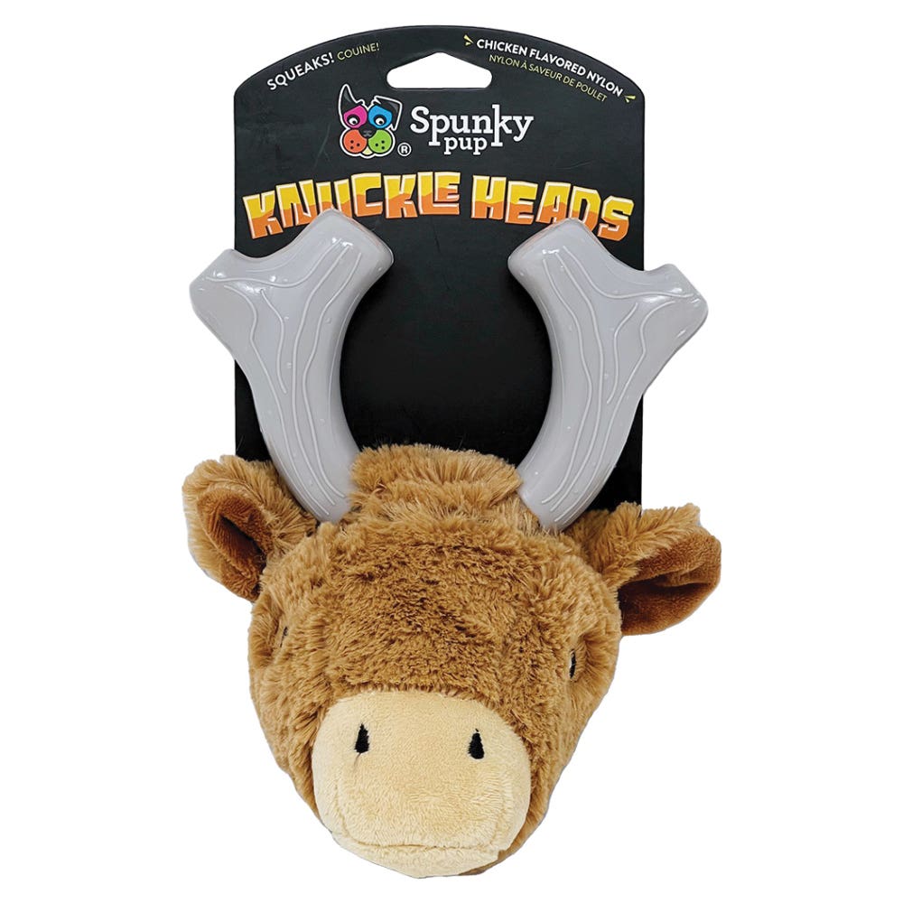 Spunky Pup Knuckleheads Series 2253 Dog Toy, Chicken, Chew, Deer, Nylon