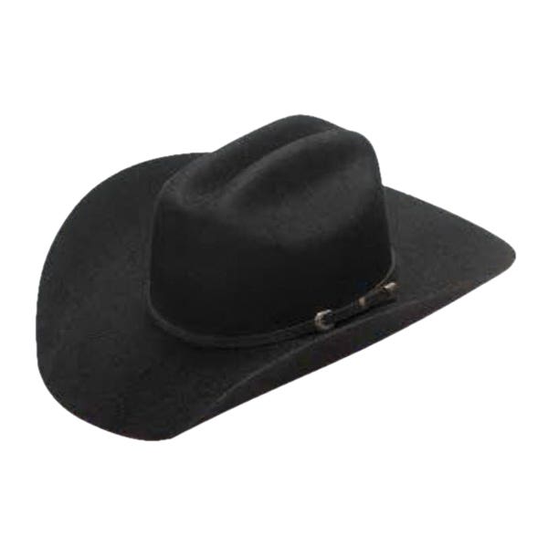 Twister Double S/Colton Series T7101001-6.75 Hat, 6-3/4, Wool, Black