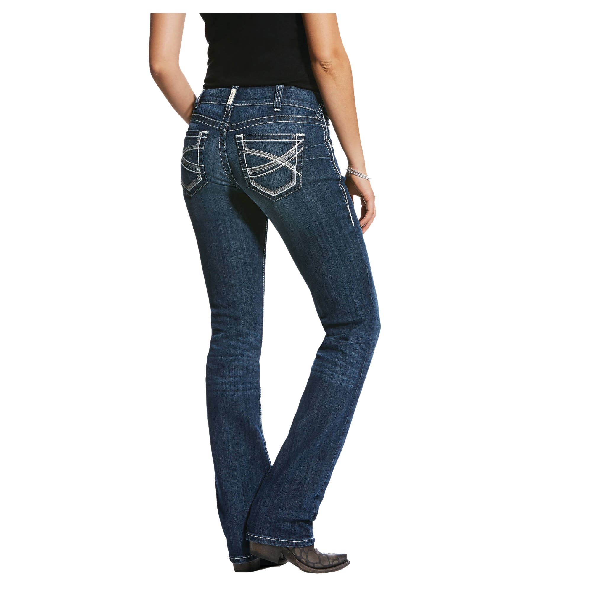 Ariat REAL Series Stackable Jeans, XS, 25 in, Dresden, Slim, Standard, Straight, Long, Stretchable