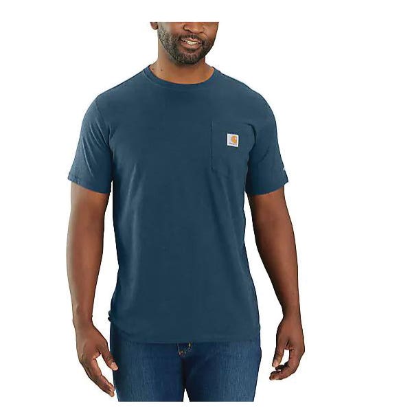 Carhartt Men's Force® Relaxed Fit Short-Sleeve Pocket T-Shirt, Light Huron Heather, Tall, 3XL