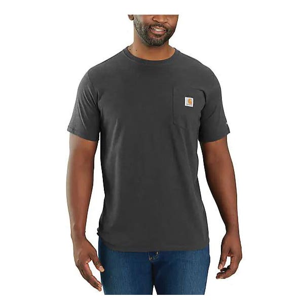 Carhartt Men's Force® Relaxed Fit Short-Sleeve Pocket T-Shirt, Carbon Heather, Tall, 3XL
