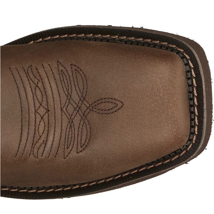 Justin Gypsy Western Boots, 10.5, Delicate White and Gold Stitch, Raya Distressed Brown, Leather