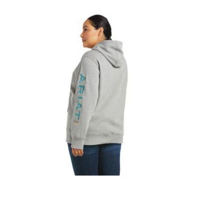 Ariat Rebar Series Hoodie, 2XL, Cotton/Polyester, Heather Gray