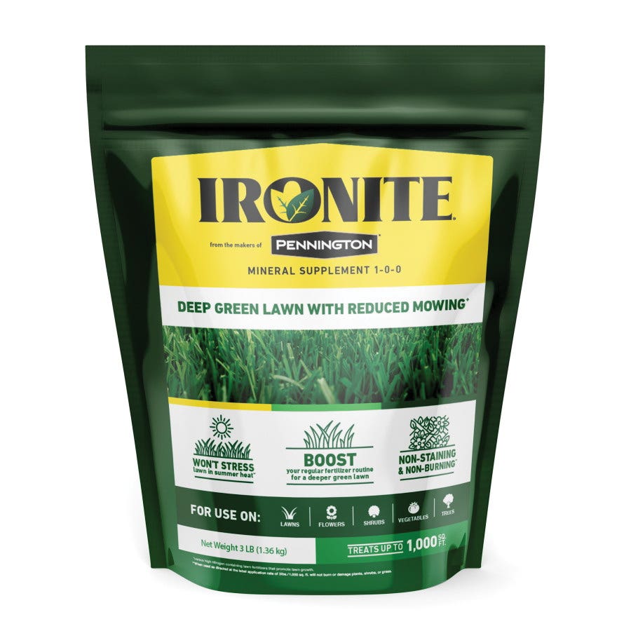 Ironite Mineral Supplement 1-0-0 Fertilizer, 3 lb, Granular, 1-0-0 N-P-K Ratio