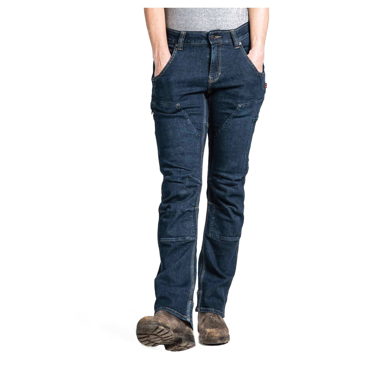 Dovetail Workwear Britt X Power Hemp Series Pants, 16, 33-1⁄2 to 37-3⁄4 in, 32 in L, Indigo, Straight