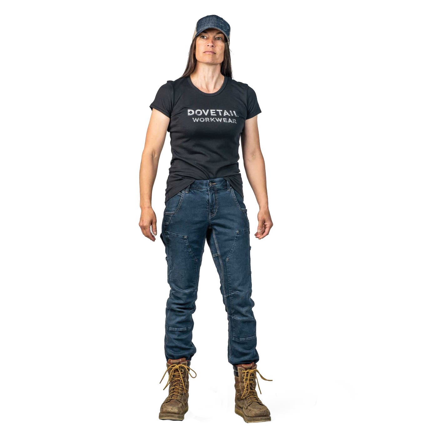 Dovetail Workwear Britt X Power Hemp Series Pants, 18, 33-1⁄2 to 37-3⁄4 in, 32 in L, Indigo, Straight