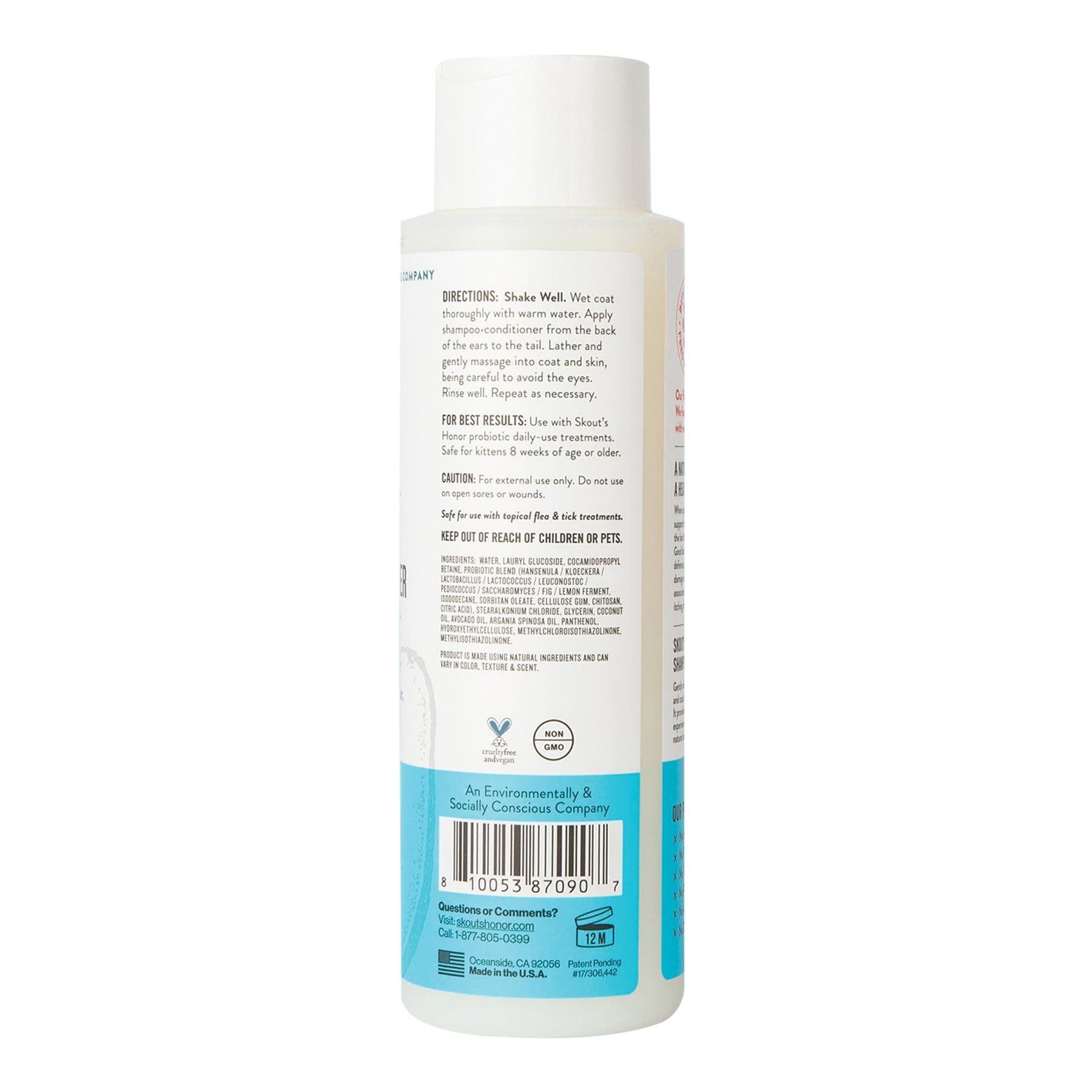 Skout's Shampoo and Conditioner, Liquid, 16 oz, Bottle