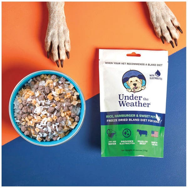 Under the Weather Dog Food, Freeze Dried, Hamburger, Rice, Sweet Potato, 6 oz