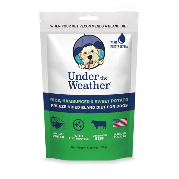 Under the Weather Dog Food, Freeze Dried, Hamburger, Rice, Sweet Potato, 6 oz