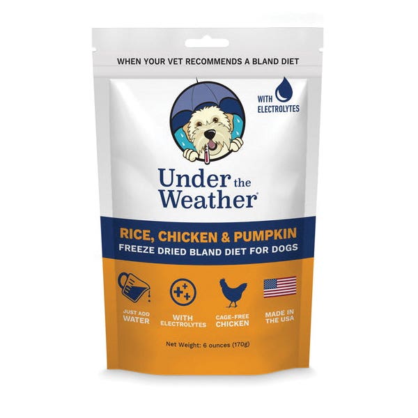 Under the Weather Dog Food, Freeze Dried, Chicken, Pumpkin, Rice, 6 oz