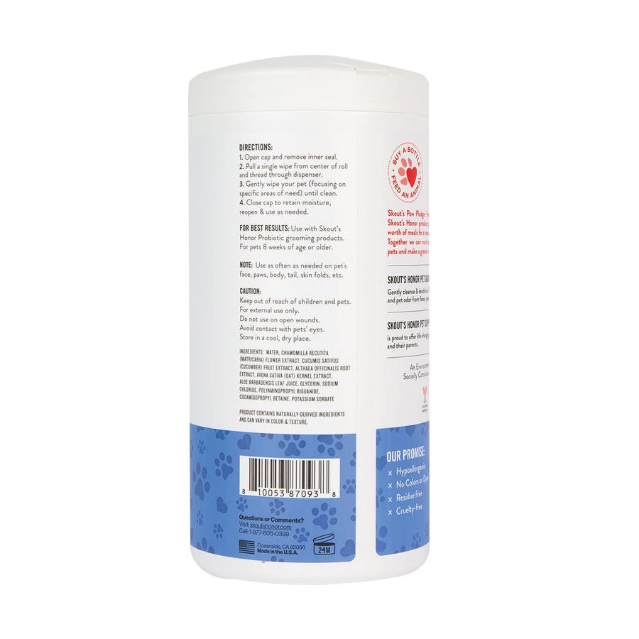 Skout's Pet Grooming Wipes, Cat, Dog