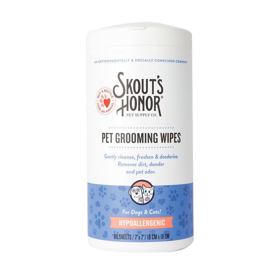 Skout's Pet Grooming Wipes, Cat, Dog