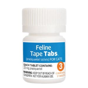 Durvet 011-18200 Feline Tape Tablet, Solid, 3 Tablets, Bottle