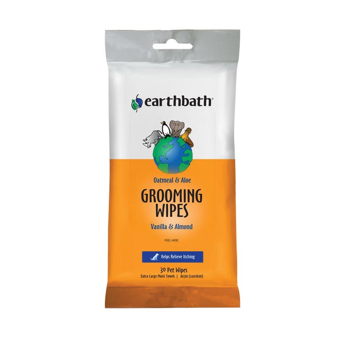 earthbath Grooming Wipes, Pouch, 100/PK