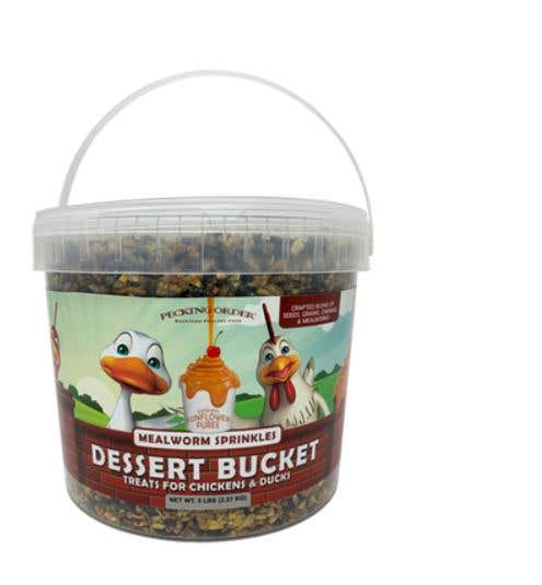 Pecking Order Dessert Bucket with Mealworm Sprinkles, 5 Lb.