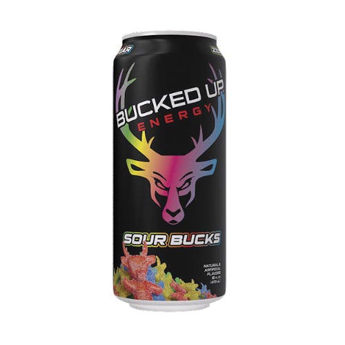 Bucked Up Energy Drink, Sour Bucks, Can