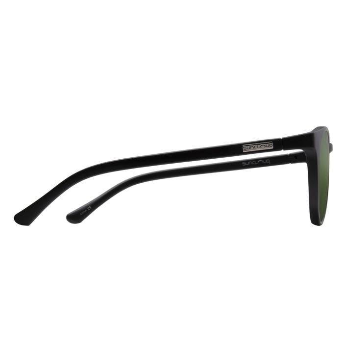 Suncloud Metric Series Sunglasses, Evolve, Plastic, Matte Black, Polarized, Gray Green Lens